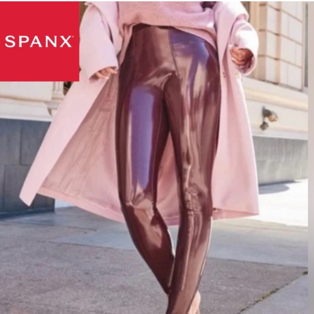 SPANDEX NWT Faux Patent Leather Ruby Leggings Woman’s Medium